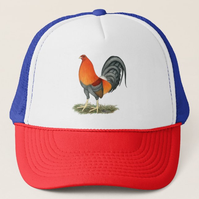 Casquette Coq bleu rouge Gamecock (Devant)