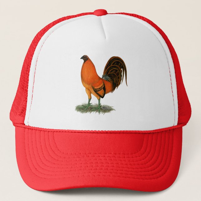 Casquette Coq de combat Ginger Rouge (Devant)
