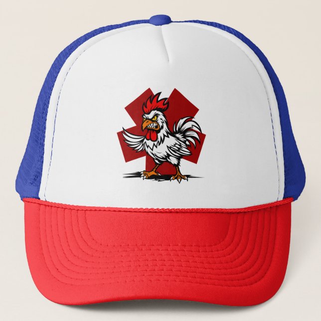 Casquette Coq en colère (Devant)