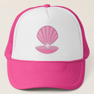 Casquette Coquille d'huîtres pour fille rose et perle