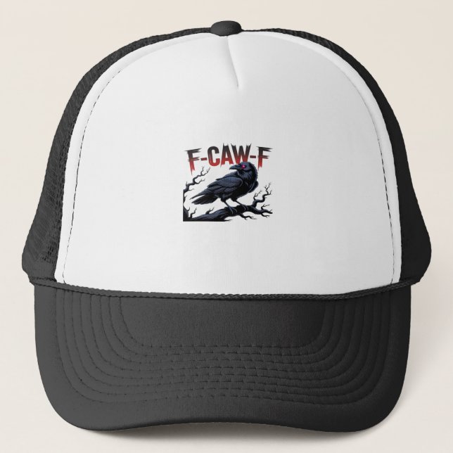 Casquette Corbeau drôle F-Caw-F Raven Classique Cool Unique (Devant)