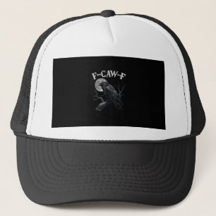 Casquette Corbeau F-Caw-F Oiseau Drôle Lune Gothique Humour 