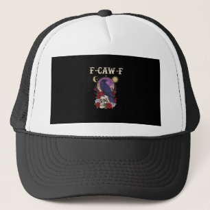 Casquette Corbeau F-Caw-F Oiseau Drôle Lune Gothique Humour