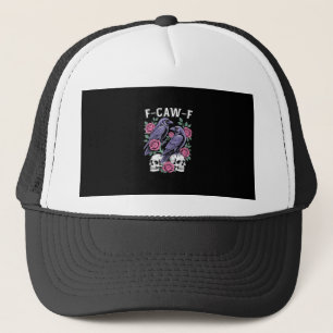 Casquette Corbeau F-Caw-F Oiseau Drôle Lune Gothique Humour 