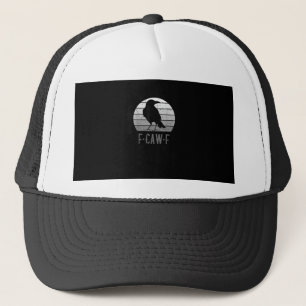 Casquette Corbeau oiseau rétro lune vintage F-Caw-F F-Caw-F