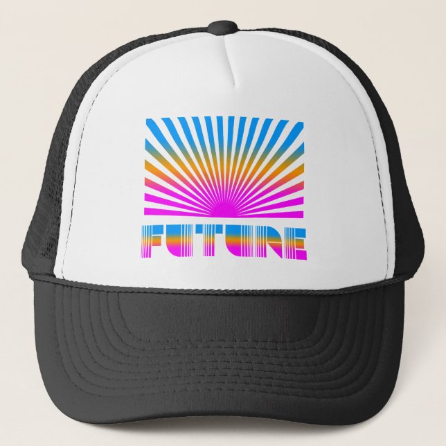 CASQUETTE COREY TIGER 1980 RETRO FUTURE SUNBURST JAPONAIS (Devant)