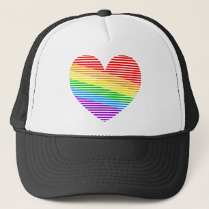 Casquette Corey Tiger 80s Rainbow Stripe Heart Trucker Chape