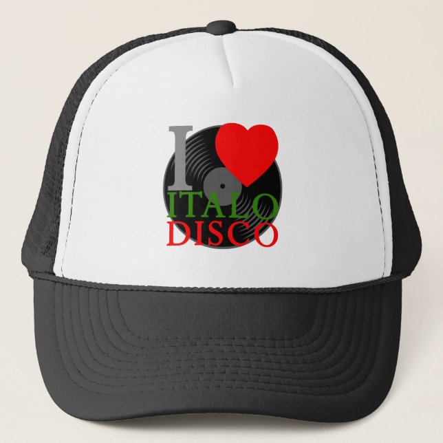 Casquette Corey Tiger 80s Retro I Love Italo Disco T-Shirt (Devant)