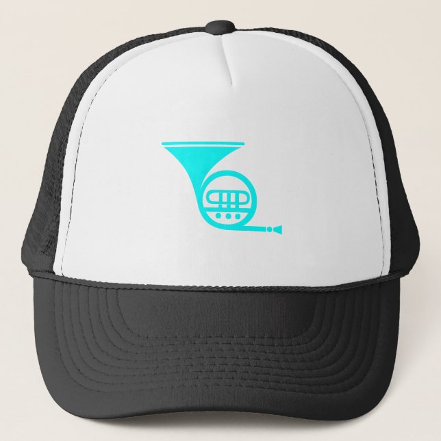 Casquette Corne française - Cyan (Devant)
