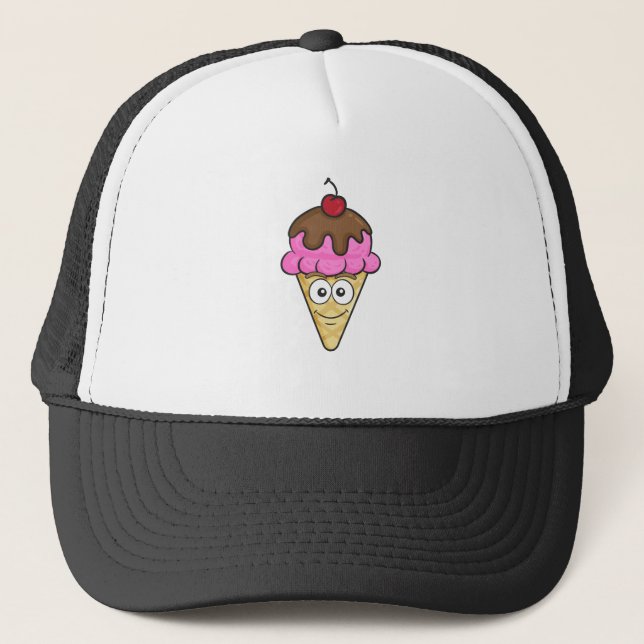 Casquette Cornet de crème glacée Emoji (Devant)