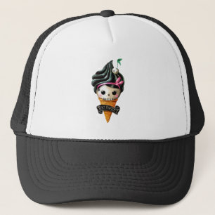 Casquette Cornet de crème glacée Girly de crâne