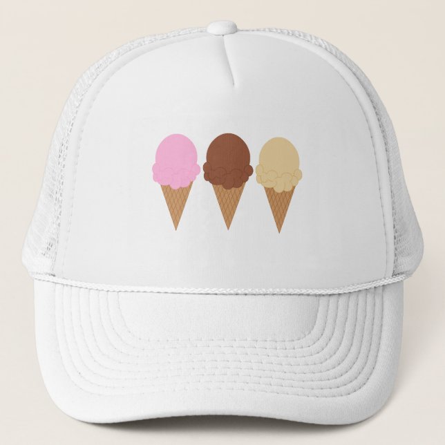 Casquette Cornets de crème glacée (Devant)