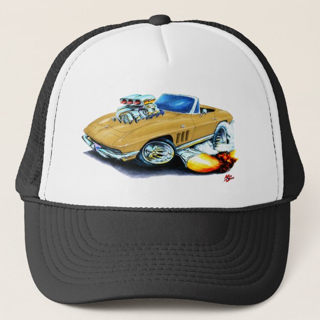 Casquette Corvette 1965 convertible en or (Devant)