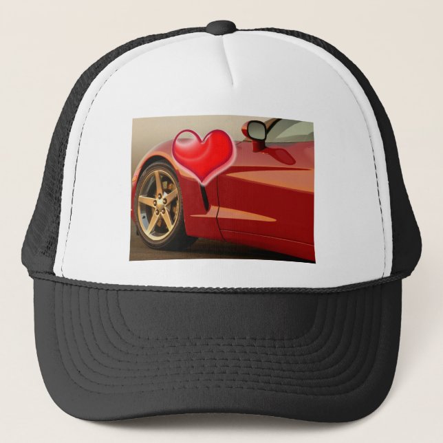 Casquette Corvette rouge Valentine (Devant)