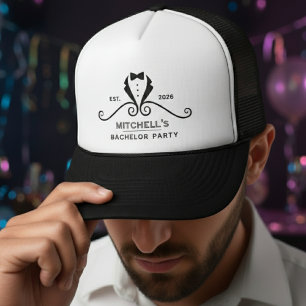Casquette Costume Smoking Nœud Papillon Mariage Enterrement