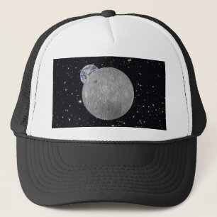 Casquette Côté sombre ou lointain de la lune Ciel étoilé