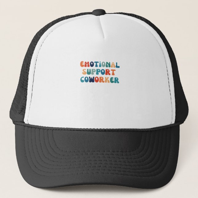 Casquette Cotravailleur d'aide émotionnelle - Bestie de trav (Devant)