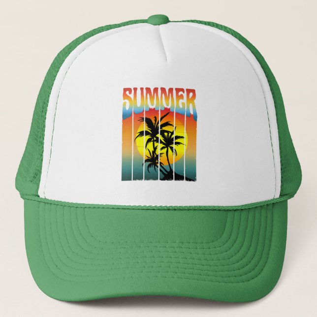 CASQUETTE COUCHER DE SOLEIL ESTIVAL CALME (Devant)
