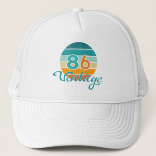 Casquette Coucher de soleil rétro 86 Vintage en détresse