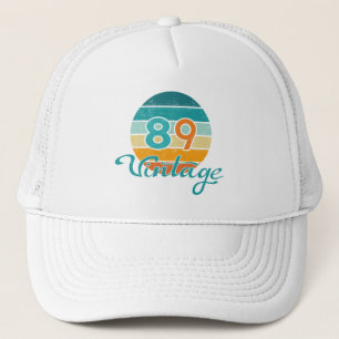 Casquette Coucher de soleil rétro 89 Vintage en détresse