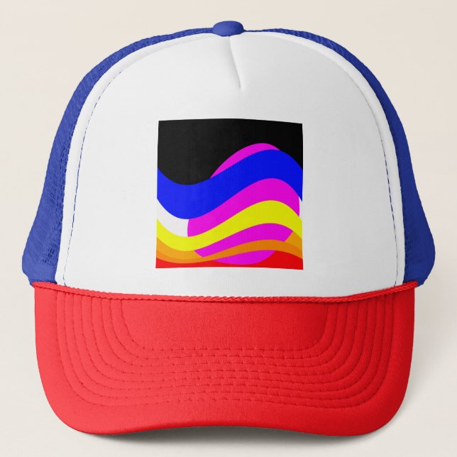 Casquette Coucher de soleil sur la mer (Devant)