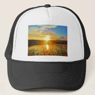 Casquette Coucher de soleil sur le lac Arrowhead