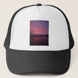 Casquette Coucher de soleil violet sur le lac Arrowhead