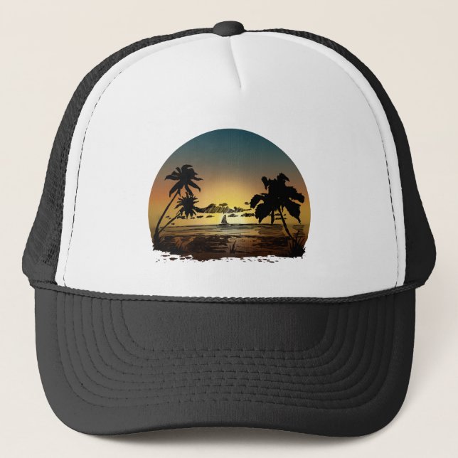 Casquette Coucher du soleil (Devant)