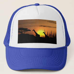 Casquette Coucher du soleil de girafe