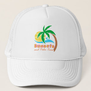 Casquette Couchers De Soleil Et Palmiers Saison D'Été