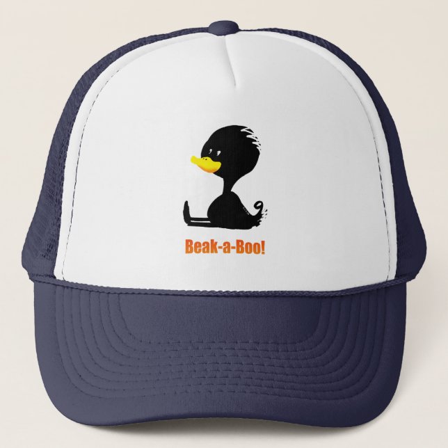 Casquette Coucou ! Canard de dessin animé mignon avec un jeu (Devant)