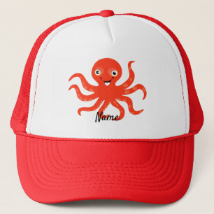 Casquette Coucou rouge souriant Octopus Thunder_Cove
