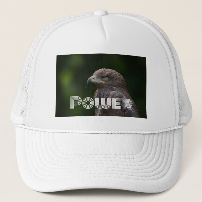 Casquette Couleur blanche Couleur blanche Police Power Text  (Devant)
