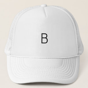 Casquette Couleur blanche et blanche Personnalisée B Monogra