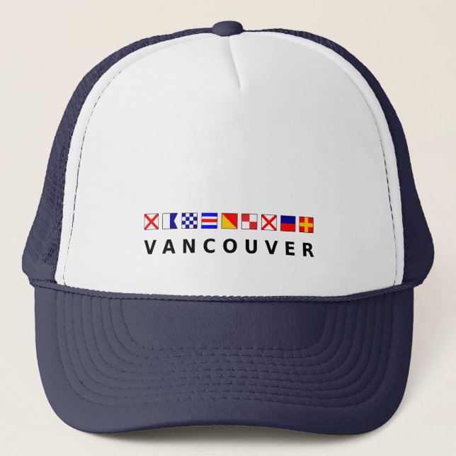 Casquette Couleur des drapeaux nautiques de Vancouver Canada (Devant)