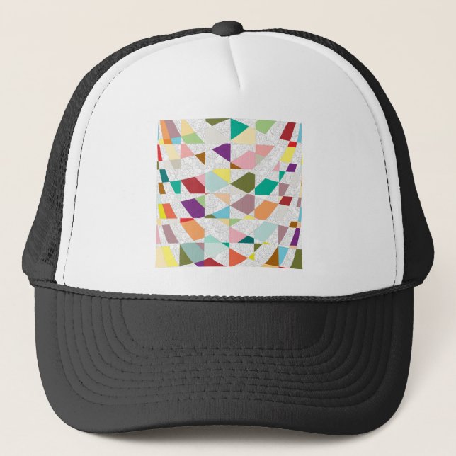 Casquette Couleurs Abstraites Damask (Devant)