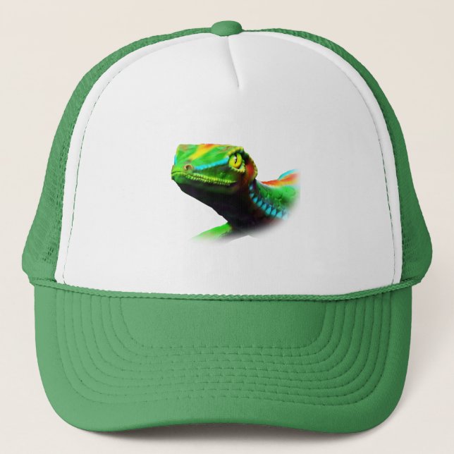 Casquette Couleurs arc-en-ciel Gecko Lizard (Devant)