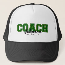 Couleurs de l'école Coach personnalisé - vert et o