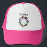 Casquette Couleurs des étoiles juives Shalom<br><div class="desc">Cadeaux et vêtements personnalisés juifs modernes et traditionnels</div>