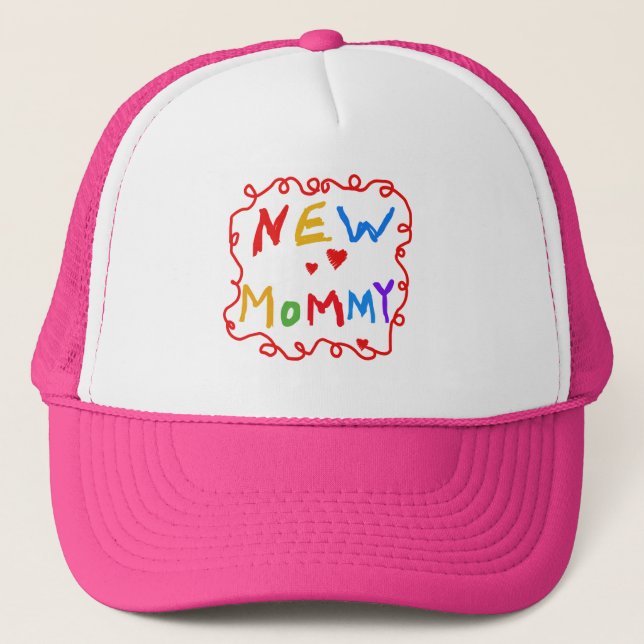 Casquette Couleurs primaires Texte Nouveaux T-shirts maman (Devant)