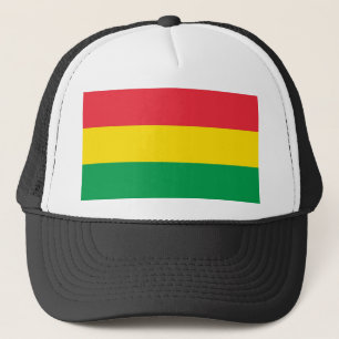 Casquette Couleurs Rasta Vert Jaune Rouge Grilles Motif Drap