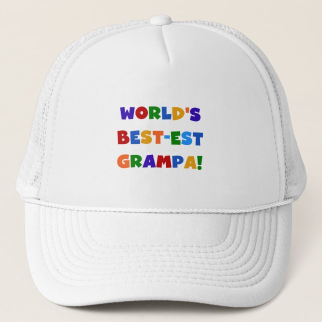 Casquette Couleurs vives les meilleurs cadeaux de Grampa au  (Devant)