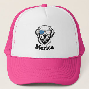 Casquette "Coupe patriotique à Shades - 4 juillet Dog Pride 