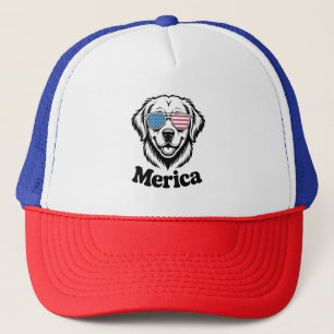 Casquette "Coupe patriotique à Shades - 4 juillet Dog Pride