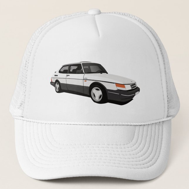 Casquette Coupé Turbo Saab 900 blanc (Devant)