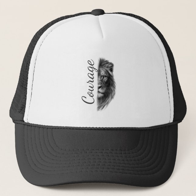 Casquette Courage Lion Artistique Minimal- (Devant)