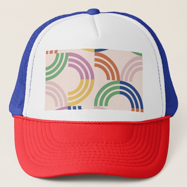 Casquette Courbes triées rétro Arrière - plan géométrique (Devant)