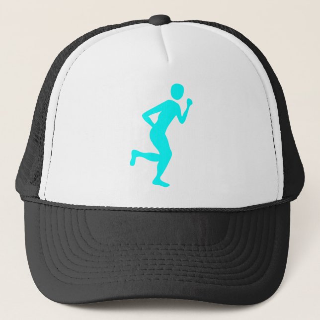 Casquette Coureur (Homme) - Cyan (Devant)