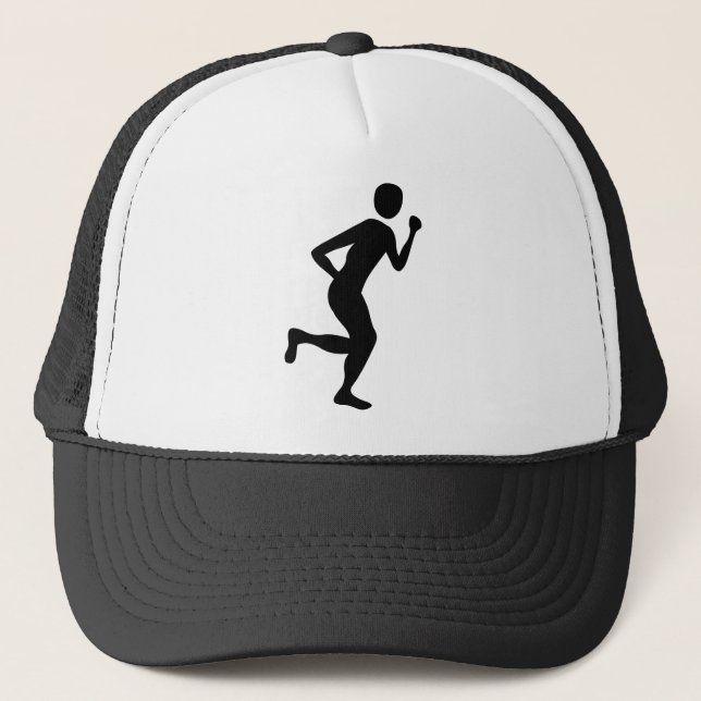 Casquette Coureur (Homme) - Noir (Devant)