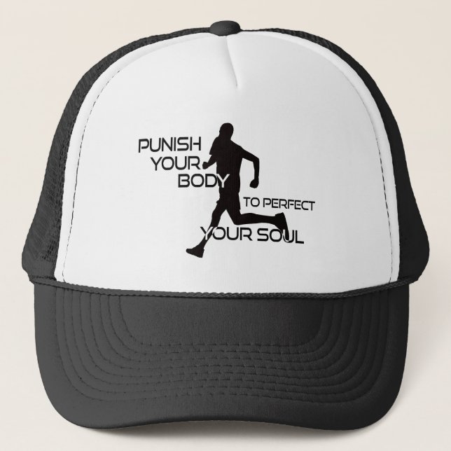 Casquette Coureur qui punit son corps pour perfectionner son (Devant)